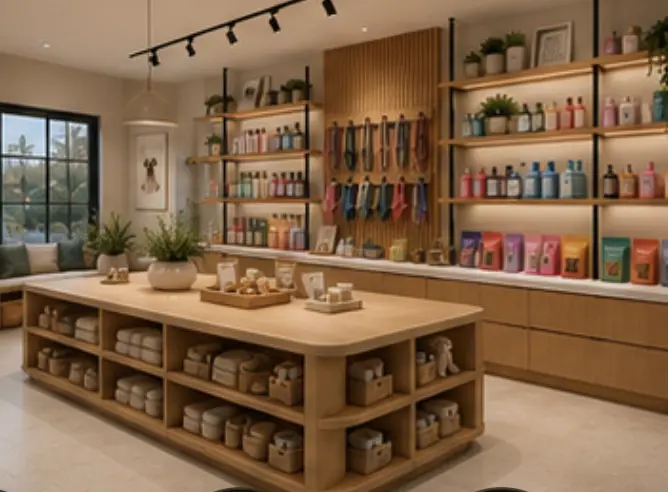Concept rendering of the future Mylo’s Haus boutique interior